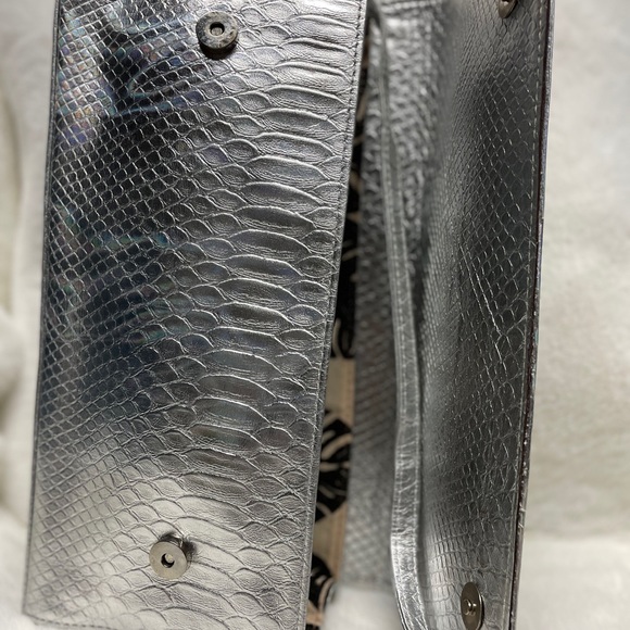 SILVER soft leather - Italian - 100 % real Unique - Picture 2 of 7